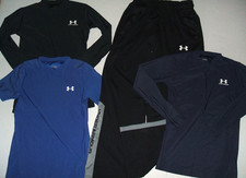 Under Armour Boy YLG Athletic Shirt Pants Lot Sports Training Fitness Play
