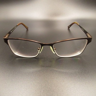 Tizz Titanium Cora Eyeglass Frames Ti106 135 Brown Rectangular Womens