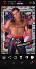 DIGITAL TOPPS WWE SLAM Shawn Michaels COSMIC CHROME 25 SUPER RARE NUCLEUS Read