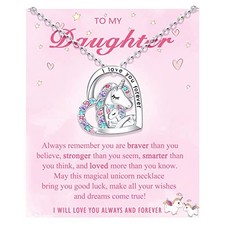 To My Daughter/Granddaughter/Niece Unicorn Necklace, To my daughter necklace