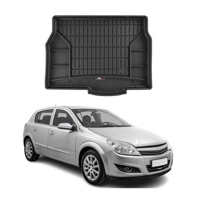 OMAC Gummi Kofferraumwanne für Opel Astra H Schrägheck 2004-2014 TPE Schwarz