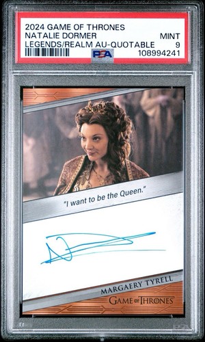 2024 Game Thrones Legends of The Realm Natalie Dormer Auto Autograph PSA 9 Mint - 第 1/2 張圖片
