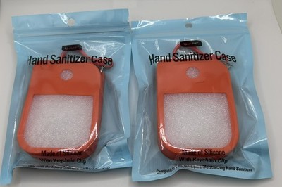 B-Pure Peach colored Hand Sanitizing Case made with silicone  2 New 