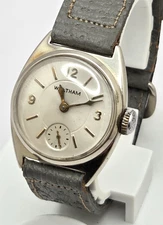 1934 Solid 14k White Gold Vintage Waltham Art Deco Men’s Watch works 28mm case