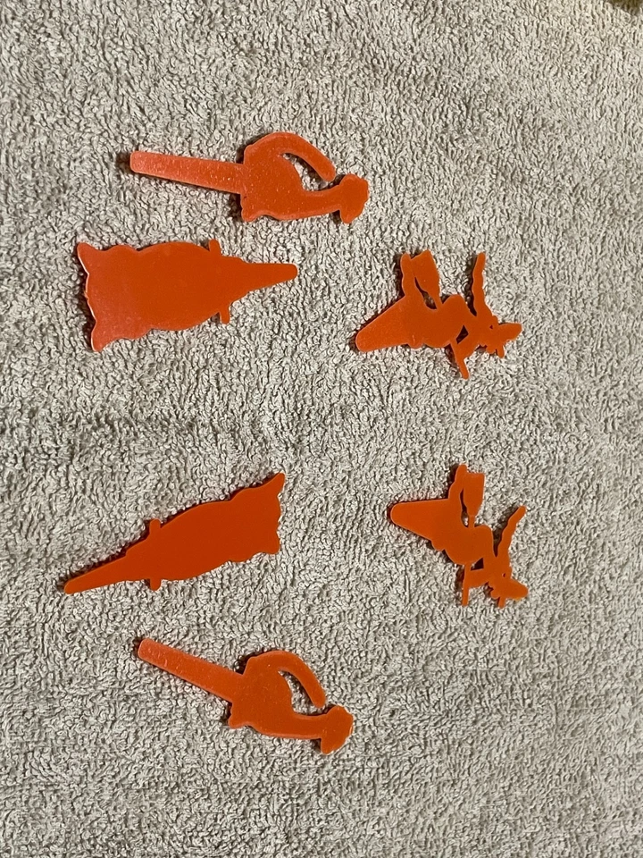 Juego de 6 selecciones de pastel de bruja, búho y gato negro de Halloween negro, naranja, verde Foto 4 de 4