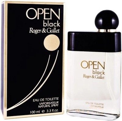OPEN ROGER & GALLET BLACK EAU DE TOILETTE MEN WITH WORLDWIDE SHIPPING 100 ML