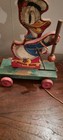 Vintage 1940s Fisher Price Donald Duck Drum Major Pull Toy #400 Wooden — photo 4
