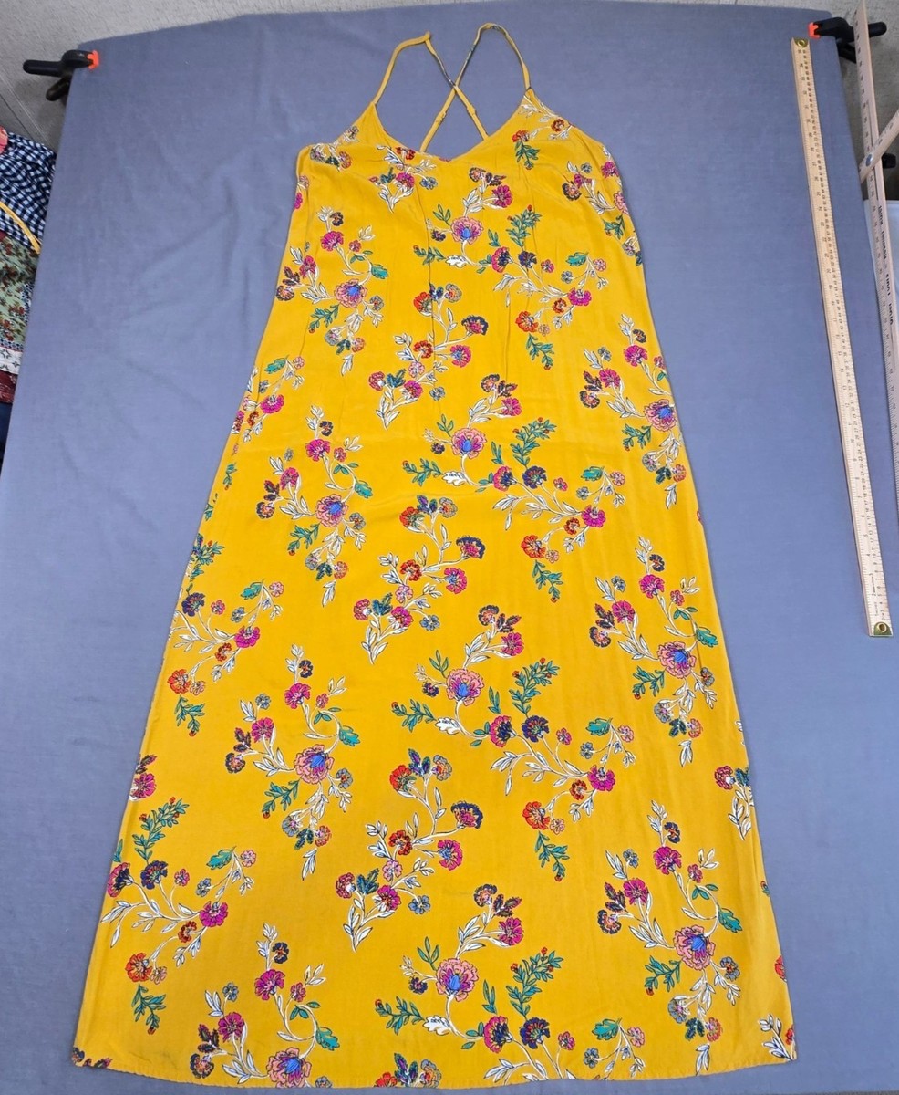 old navy maxi dress floral Old Navy Maxi Dress Women's 6 Purple Floral Watercolor Full Length Lined  Zip Up