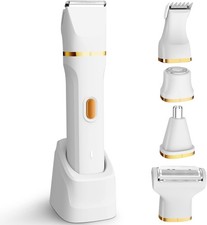 5-in-1 Electric Bikini Trimmer for Women   IPX7 Waterproof Shaver, Cordless