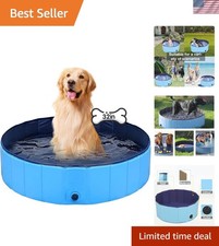 32x8in Portable Pet Bathtub with Foldable Design - Ideal for Bath  Play