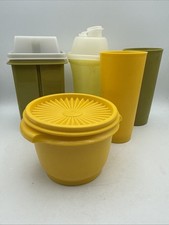Vintage Lot Of Tupperware Cups, Bowl, Shaker