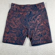 Title Nine Mad Dash Running Shorts Medium Tropical Stretch Pocket