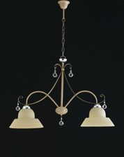 lampadario bilancia 2 luci goccia nuovo decoro cristalli vetro satinato elegante