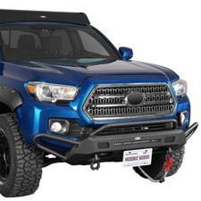 Offroad Steel Front Bumper W Winch Plate Light Bar Fit 2016-2023 Toyota Tacoma
