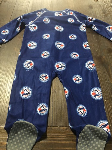 Toronto Blue Jays MLB Baseball Kleinkind Fuß Reißverschluss Schlafanzug Pyjama (6-9 Monate) Neu mit Etikett - Bild 4 von 5