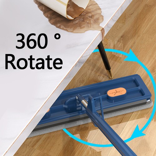 Microfiber Large Flat Mop 360°Rotating Magic Self Wringing Mop Washable Mop Pads - Picture 10 of 15