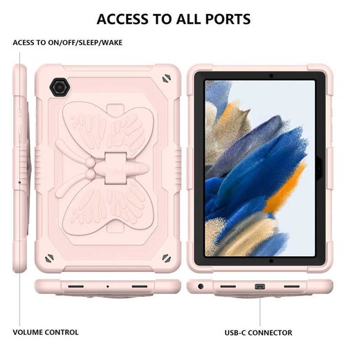 Kids Butterfly Stand Case Tough Cover Strap For Samsung Galaxy Tab A8 10.5" X200 - Picture 75 of 95
