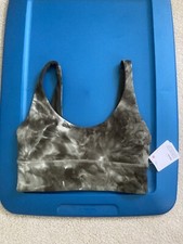 lululemon stretch unpadded olivegreen reversible Align Bra size4 NWT