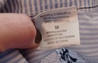 DOG BUTTON UP COLLARED SHIRT WHITE & BLUE STRIPED  EMBLEM ON BACK SIZE MEDIUM EU — photo 4
