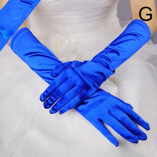 1 paio guanti lunghi da donna in raso opera sposa festa ballo matrimonio moda guanto - Foto 19 di 33