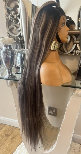 Blonde Lace Front Wig Half Up Half Down Wig Brown Blonde Lace Front Wig Balayage - Picture 11 of 14