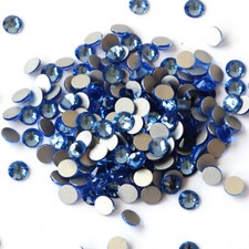 Light Sapphire Strass Nail Art Non Hotfix Flatback Stones Crystal Glue Rhineston