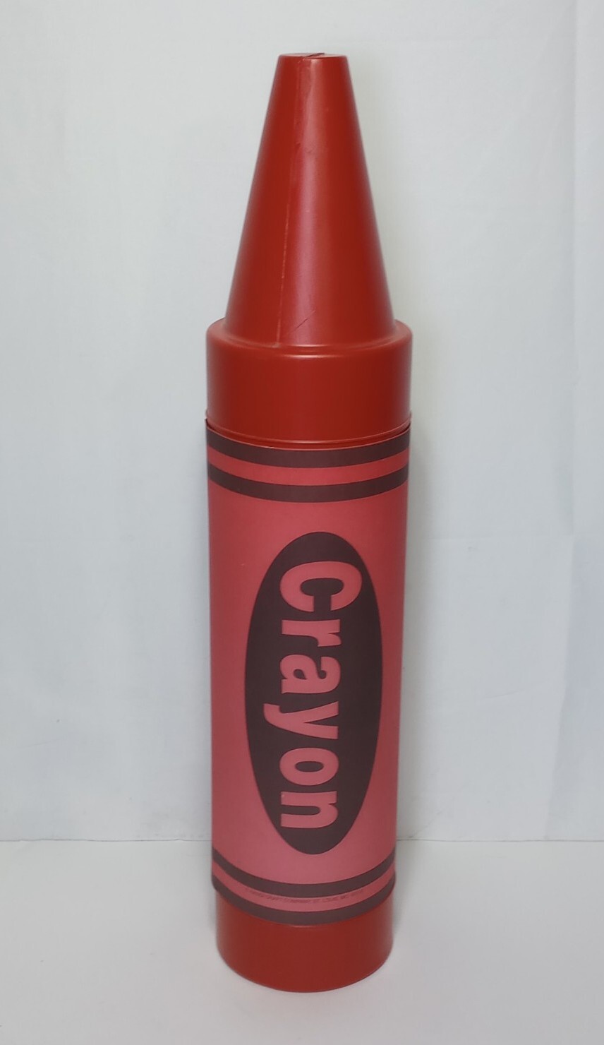 Jumbo Large 28” Red Plastic Crayon Piggy Bank by Handi Craft USA Used