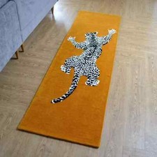 Runner Rug Orange Indian Modern New Zealand W...