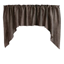 lovemyfabric Crushed Crinkle Taffeta Swag Window Valance 72" Wide / 36" Tall