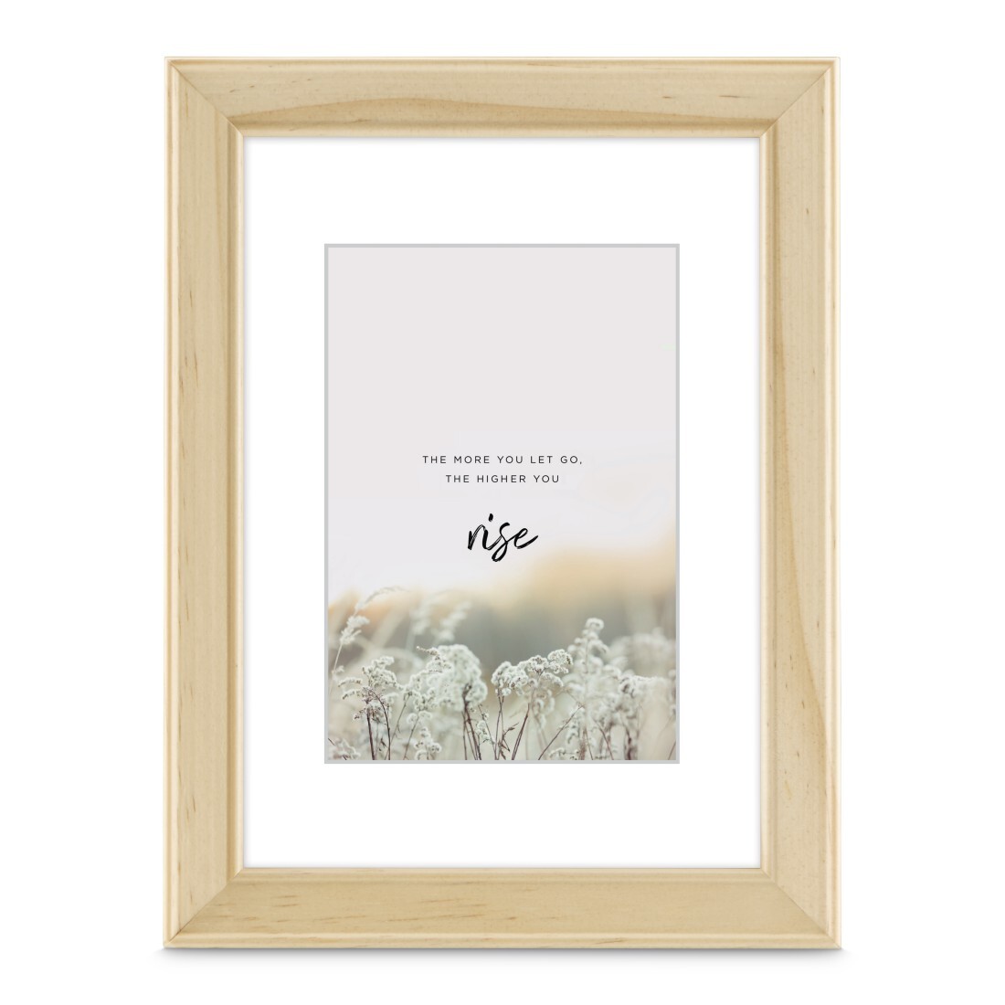 Cadre photo en bois Rise naturel 20x30 cm pour décoration murale