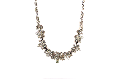Vintage Retro 1950-60s BOGOFF Clear Rhinestones Choker/Necklace, Prom, Pageant - Picture 5 of 9