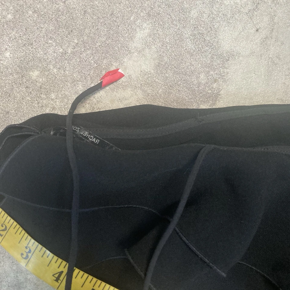 Rachel Zoe Jumpsuit Womens 2 Black Osborne One Shoulder Ruffle Evening Cocktail - Image 2 of 4