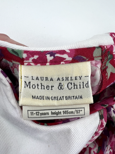 Vintage Laura Ashley Mother & Child Red Floral 100% Cotton Dress size 11-12 - Picture 8 of 12