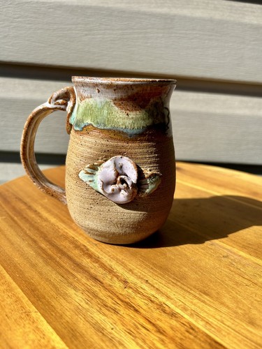 Yanni Ceramics Rose Rainbow Drip Glaze Studio Art Pottery Coffee Mug 10oz Signed