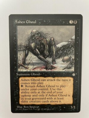 MTG MISPRINT MISCUT ERROR ICE AGE ASHEN GHOUL MAGIC THE GATHERING OFF  CENTER