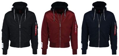 ALPHA INDUSTRIES MA-1 ZHP Herren Bomberjacke mit Kapuze