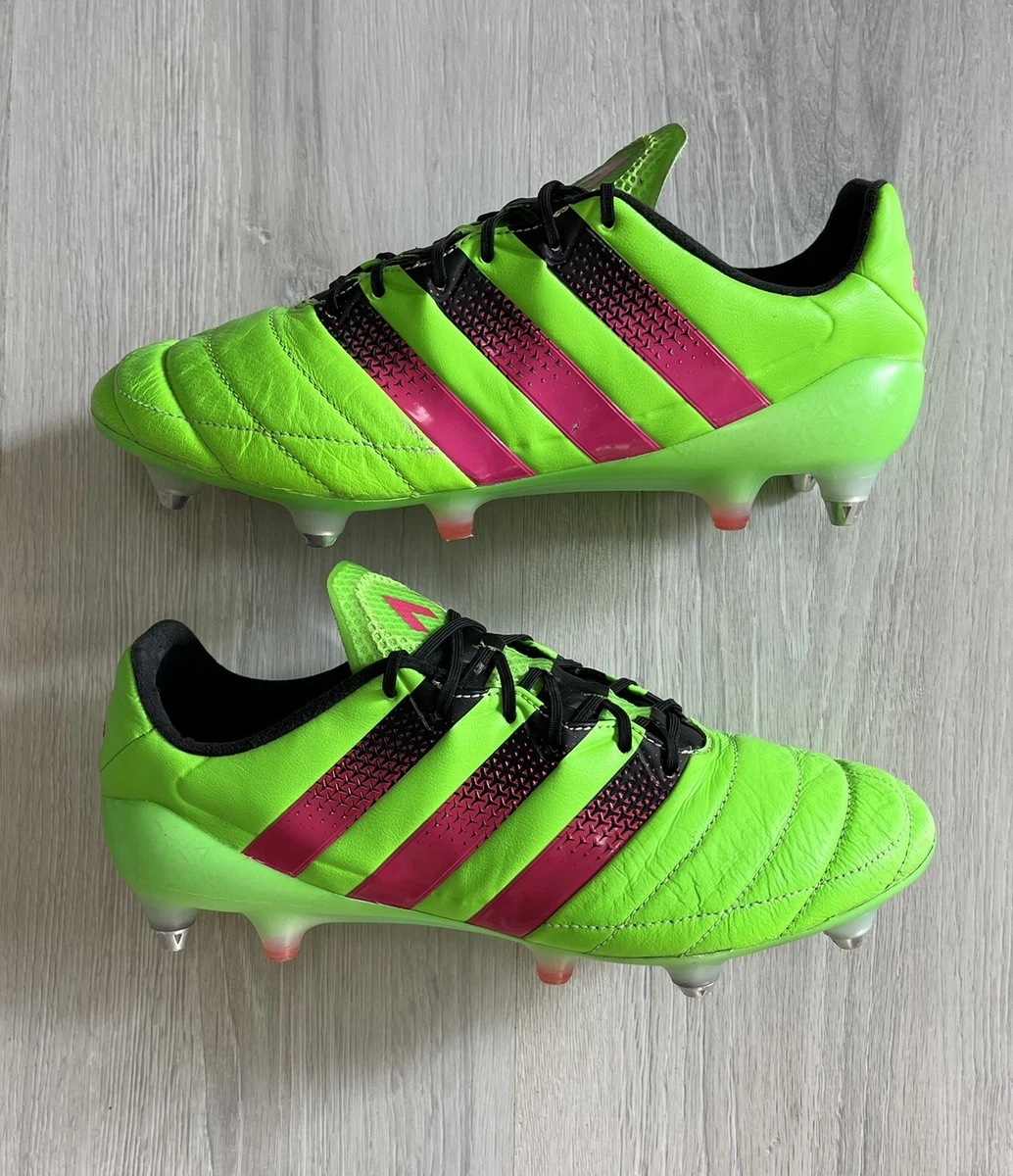 Adidas Ace SG 2015 Leather Green Football Boots Soccer Cleats US UK 7.5 | eBay