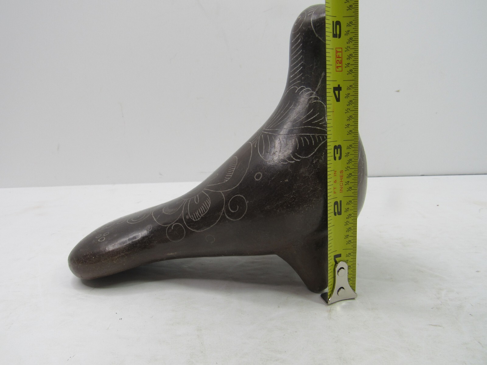 Vintage Tonala Mexican Pottery Bird Folk Art Hand Painted Mexico Good Cond #3