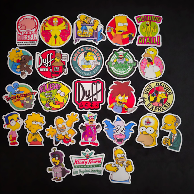 #ad The Simpsons Vinyl Stickers Krusty Homer Bart Sideshow Bob Pig Cartoon Funny $3.00