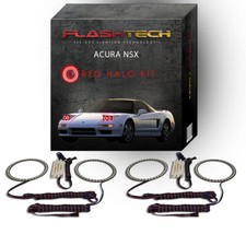 Red Angel Eye LED Headlight Halo Ring kit for 1991-2001 Acura NSX Headlights