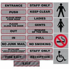 Self Adhesive Weatherproof Information Sign Creative Durable Door/Wall Info Sign