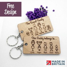 Personalised Keyring Family Portrait Great Christmas Gift