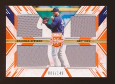 2019 Elite Extra Edition TRIPLE SILHOUETTE (Orange) -DOMINGO ACEVEDO -Ser #6/149