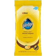 Pledge Multi-Surface Furniture Polish Wipes, Works on Wood, Granite, and