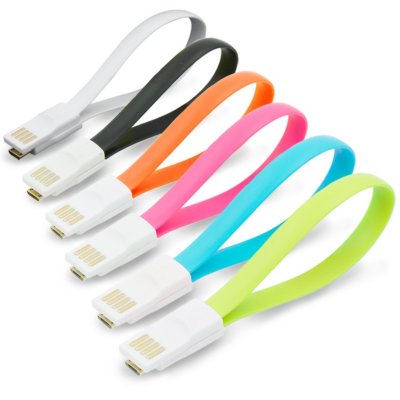 MAGNETIC Magnet CHARGER 8'' flat MICRO USB data Cable for SAMSUNG GALAXY S4 S6 S7
