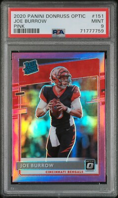 Joe Burrow - 2020 Donruss Optic #151 - Rated Rookie Pink Prizm 