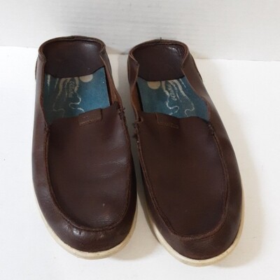 Olukai Nalukai Loafers Slip-On men's brown leather CASUAL