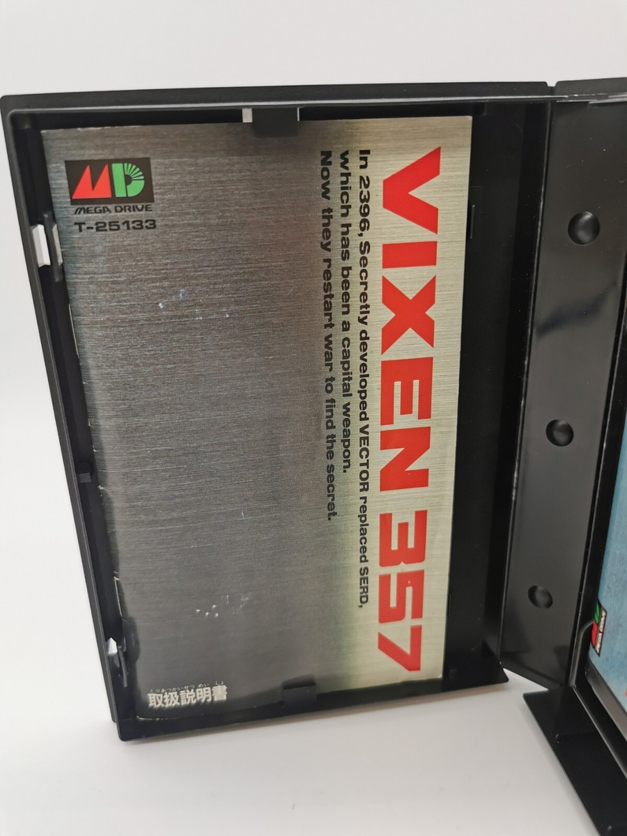VIXEN 357 Sega Mega Drive MD Japanese Cart & Manual (Read
