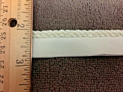Conso 3/16'' Ivory Beige Lip Cord Piping Upholstery Fabric Trim New BY THE YARD