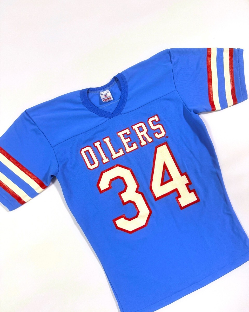 HOUSTON OILERS #34 EARL CAMPBELL NFL SHIRT JERSEY RAWLINGS SIZE S